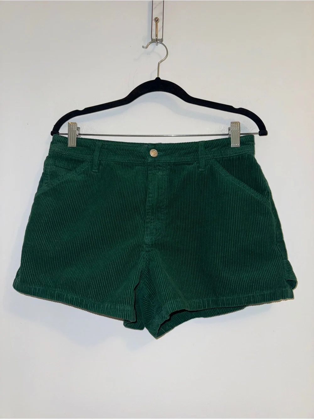 Indigo Rising Emerald Green Corduroy Shorts Women’s Size 11/30 Y2K Low Rise